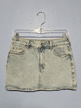 PacSun Light Wash Denim Mini Skirt